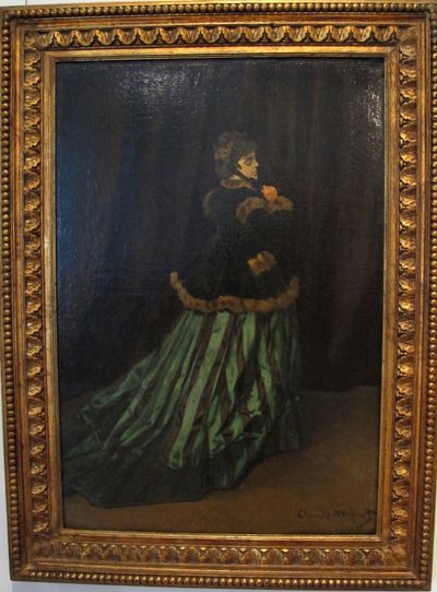 Camille in a Green Dress by Claude Monet